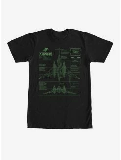 Nintendo Star Fox Arwing Schematics T-Shirt