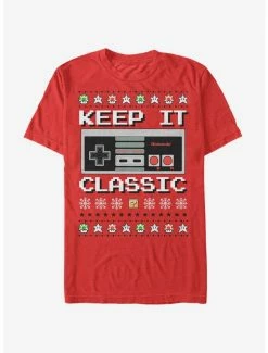 Nintendo Classic Controller Christmas Pattern T-Shirt