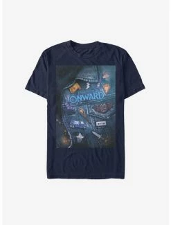 Disney Pixar Onward Denim Poster T-Shirt