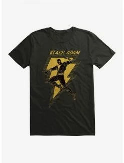 DC Comics Black Adam Gold Silhouette Bolt T-Shirt