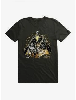DC Comics Black Adam J.S.A. Lightning Black & White T-Shirt