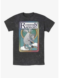 Disney Pixar Onward Unicorn Rubbish N' Rainbows Mineral Wash T-Shirt