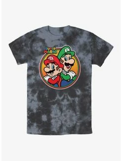 Nintendo Super Mario Bros. Mario Luigi Tie-Dye T-Shirt