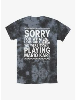 Nintendo Mario Kart Playing Tie-Dye T-Shirt